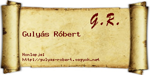 Gulyás Róbert névjegykártya